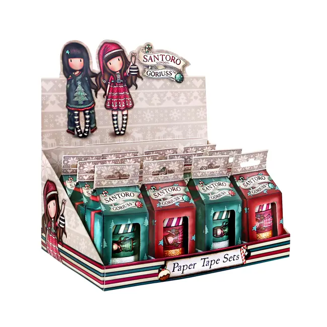 Display 12 bucati, banda adeziva, Gorjuss, Merry and Bright BPTCGR122001