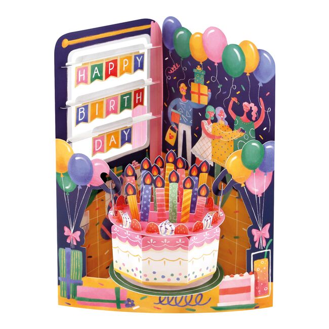 Felicitare, Santoro, Tematica zi de nastere, 3D, Pop-up BPTCGR223000