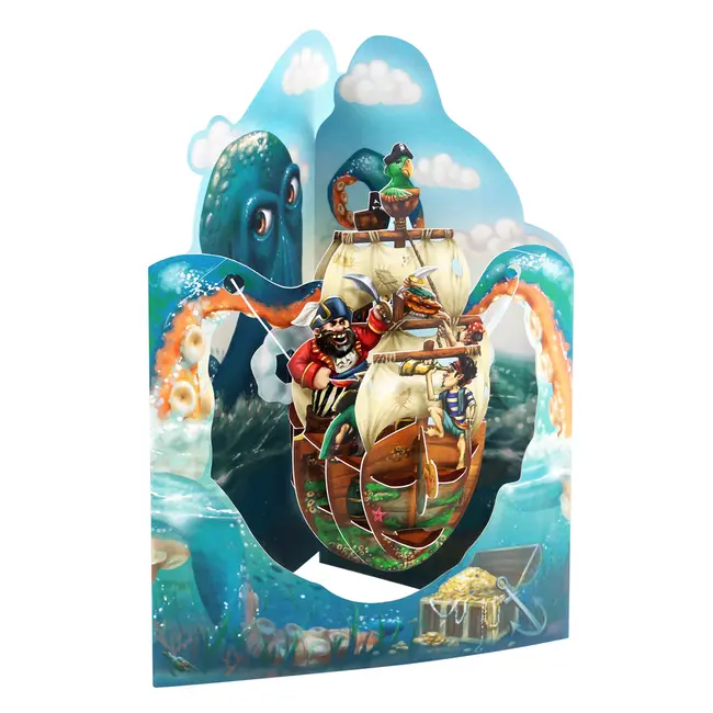 Felicitare 3D, Santoro, Corabia Piratilor, Pop-up, Mesaj Personalizat BPTCGR192000