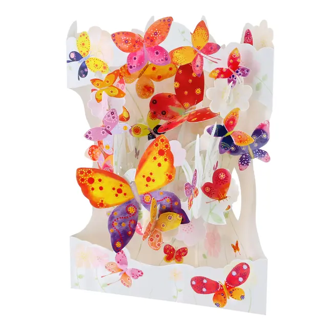 Felicitare 3D, Santoro, Design Fluturi, Pop-up, Componente mobile BPTCGR162000