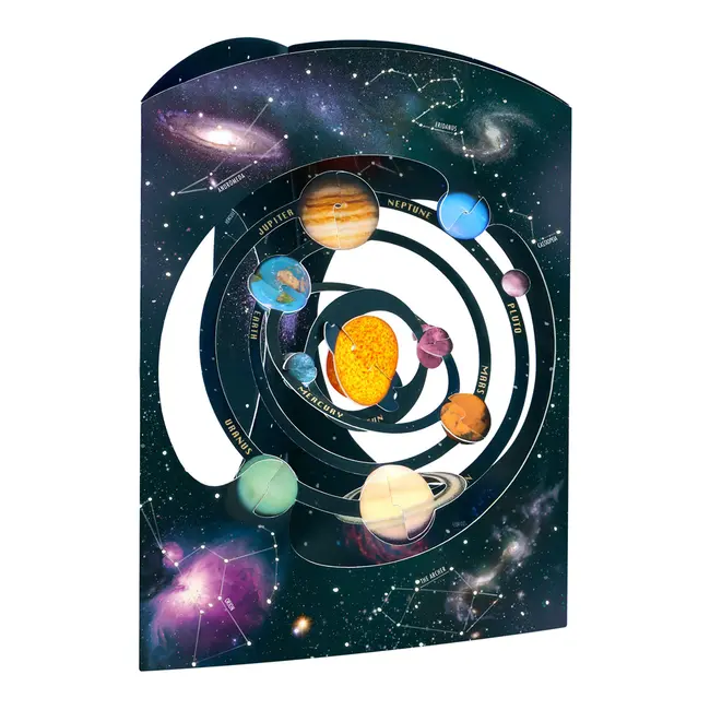 Felicitare 3D Santoro, Sistemul Solar, Pop-up BPTCGR205000
