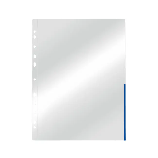 Folie protectie Esselte, A4, margine albastra, 100 bucati/set BPTCSL55365