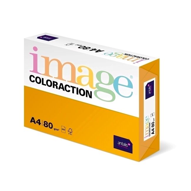 Hartie color Coloraction, A4, 80g/mp, portocaliu, 500 coli/top BPTCCL0808