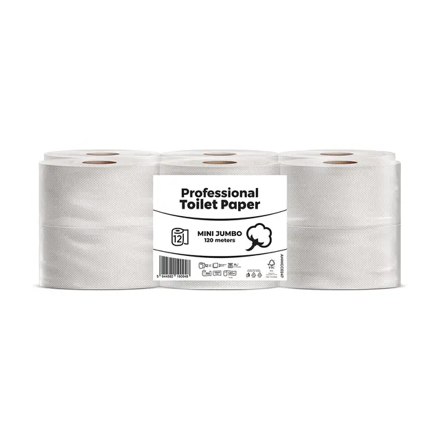 Hartie igienica Minijumbo Esentis, alba, 2 straturi, 392 portii, 120 m, 12 role/set BPTCMGT00247