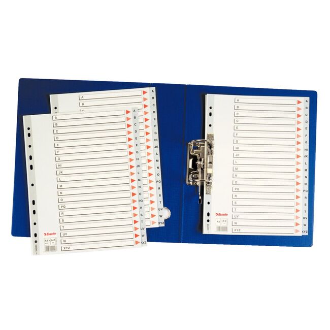 Index Esselte, A-Z, A4, 225x297 mm, plastic BPTCSL4005