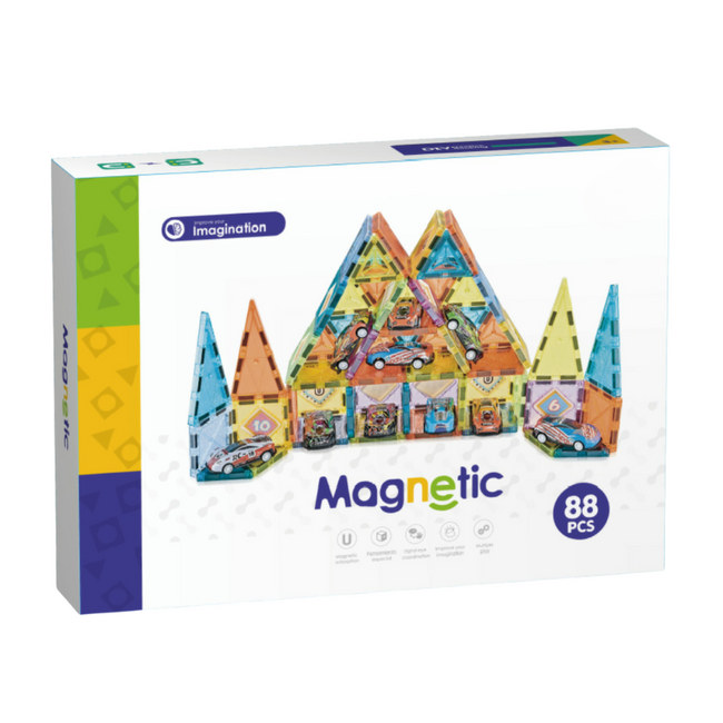 Joc magnetic - parcarea masinutelor 88 piese (5.5 cm)