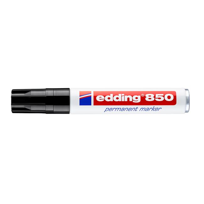 Marker permanent Edding 850, corp metalic, varf 5-15 mm, negru BPTCED850001