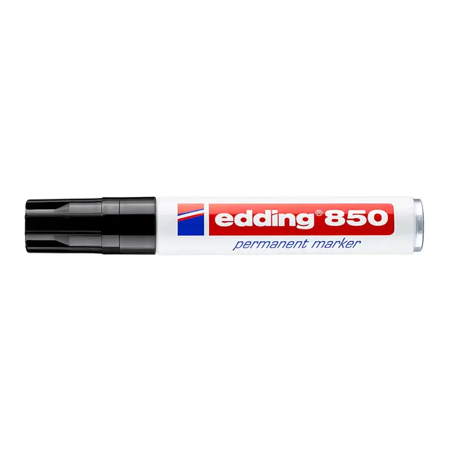 Marker permanent Edding 850, corp metalic, varf 5-15 mm, negru BPTCED850001