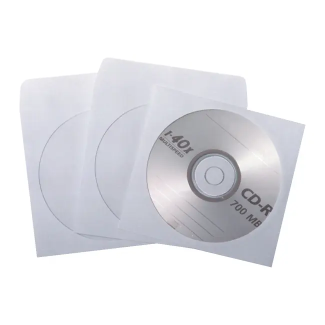 Plic CD, 124 x 127 mm, fereastra, alb, gumat , 90 g/mp BPTCKF1020