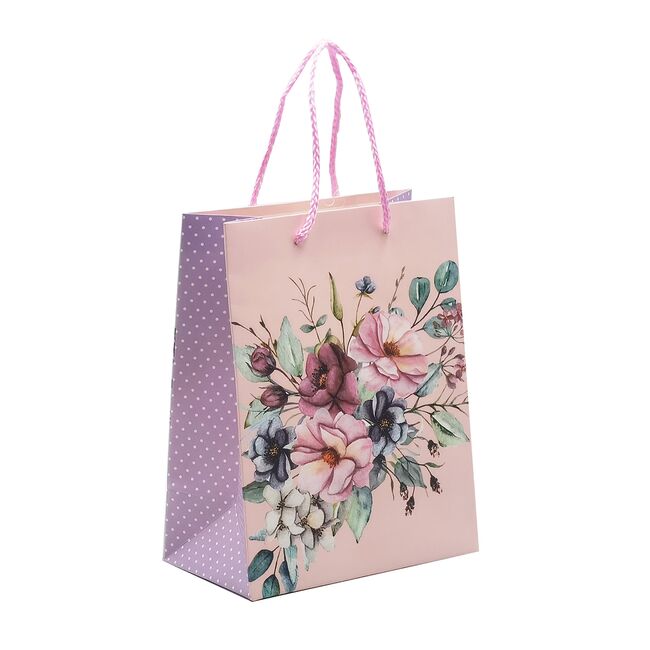Punga cadou 18x23x10 cm, design flori pastel BPTCTV730544