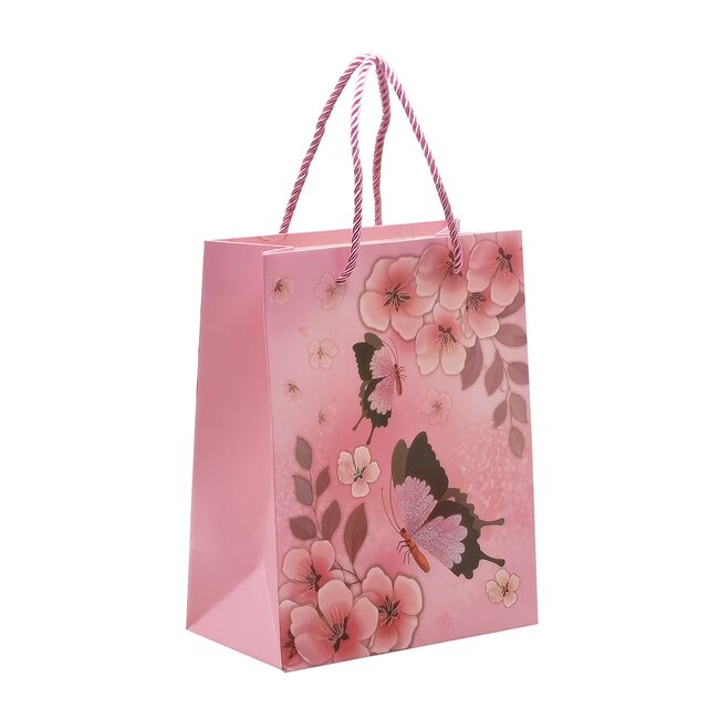 Punga cadou 18x23x10 cm, design fluturi BPTCTV730469