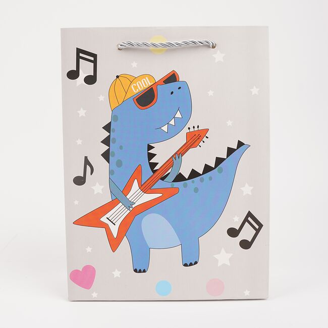 Punga cadou M 18x23x10 cm, design dinozauri BPTCTV409828