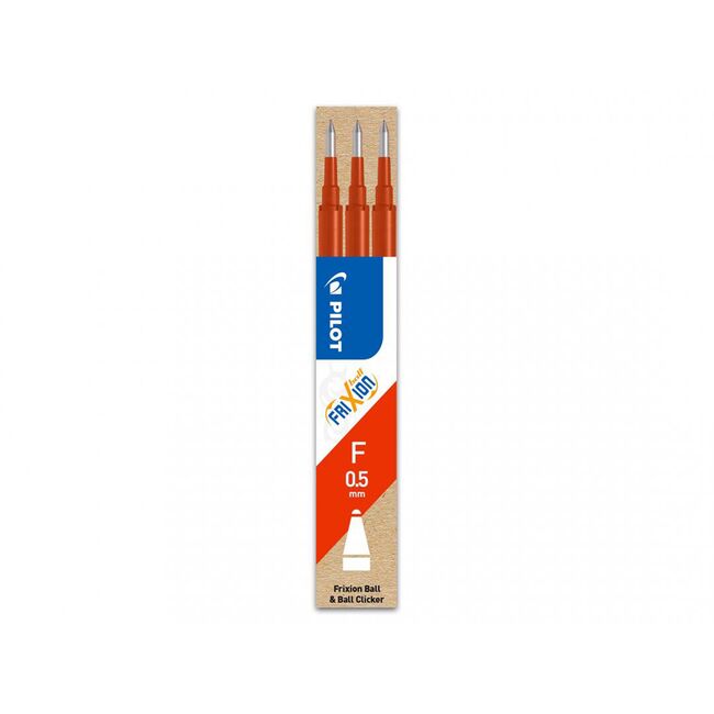 Rezerva roller cu gel Pilot Frixion Ball, 0.5 mm, rosu, 3 bucati/set BPTCPI500024