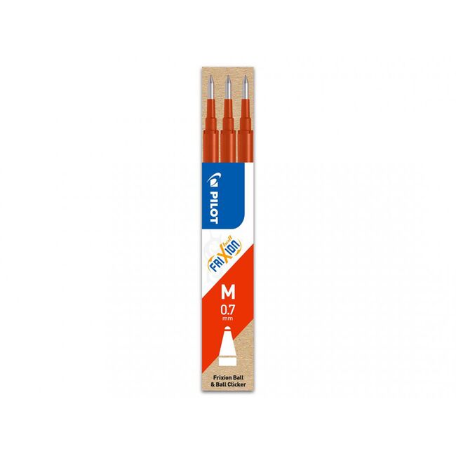 Rezerva roller cu gel Pilot Frixion Ball, 0.7 mm, rosu, 3 bucati/set BPTCPI500007