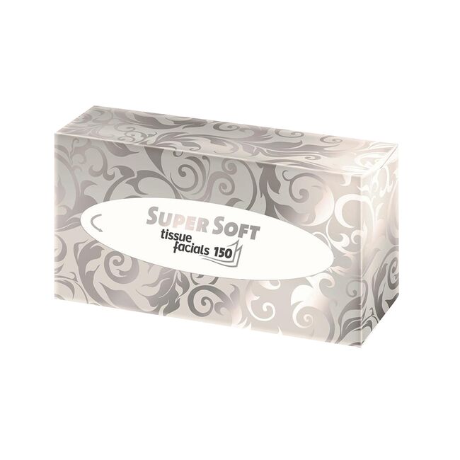 Servetele faciale, Wepa, Supersoft, 2 straturi, albe, 150 bucati/cutie BPTCWP006002