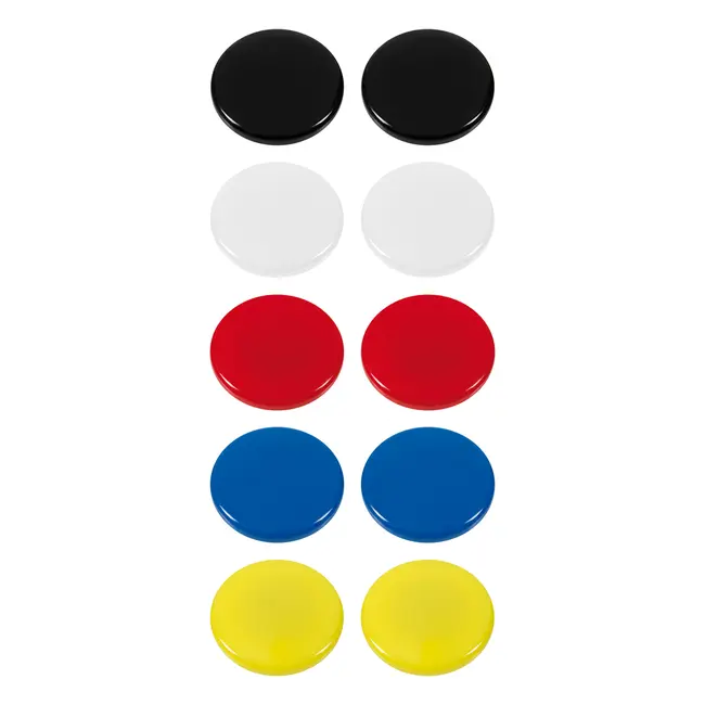 Set 10 magneti Westcott, d30 mm, diverse culori, sustin 4/6 coli, 80g BPTCWS108220
