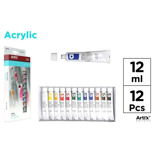 Set 12 tempera acrilica Main Paper, 12 ml BPTCMR994434