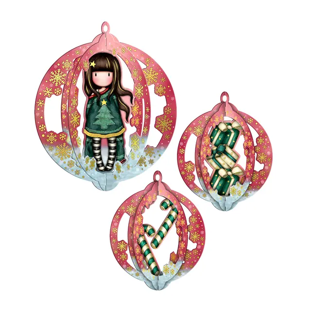 Set 3 decoratiuni 3D, Gorjuss, Cosy BPTCGR122301