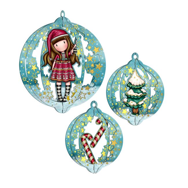 Set 3 decoratiuni 3D, Gorjuss, Tis The Season BPTCGR122302