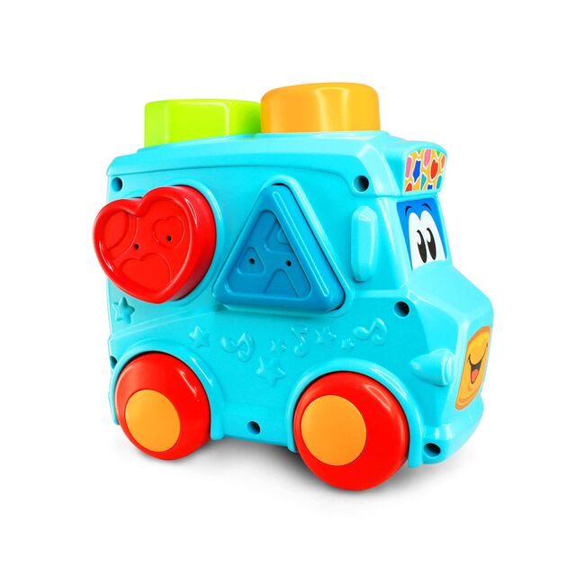 Set 3 in 1 - autobuz cu sortator, cilindru & turnulet cu bile