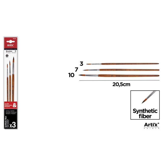 Set 3 pensule Main Paper, numarul 3, 7, 10 BPTCMR984763