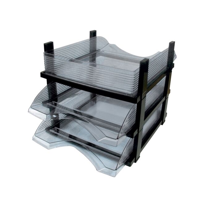 Set 3 tavite suprapozabile Flaro, plastic, transparent BPTCAS00411