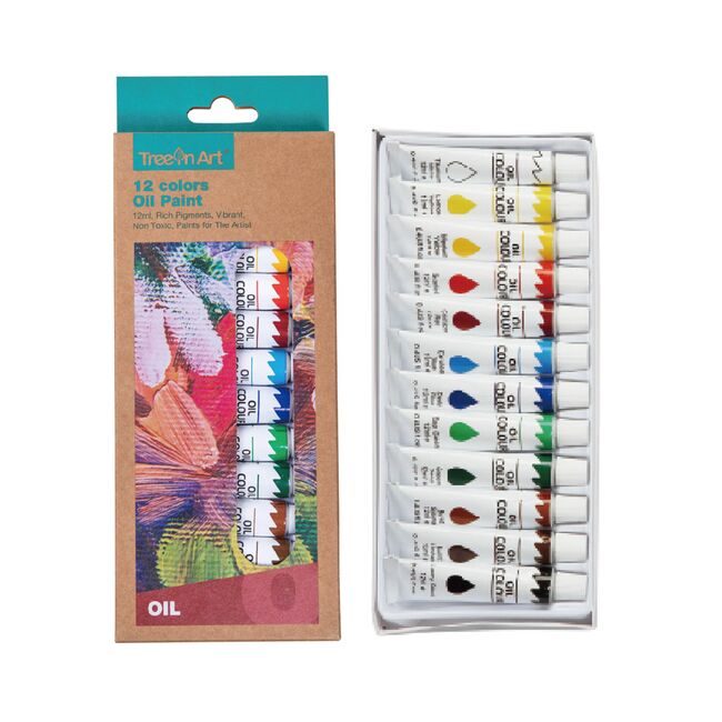 Set Memoris-Precious, tempera pe baza de ulei, 12 culori, 12 ml BPTCBV073898
