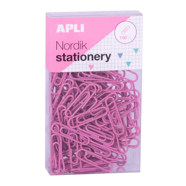 Set agrafe Apli, 28 mm, 140 bucati/set, diverse culori BPTCAL181490