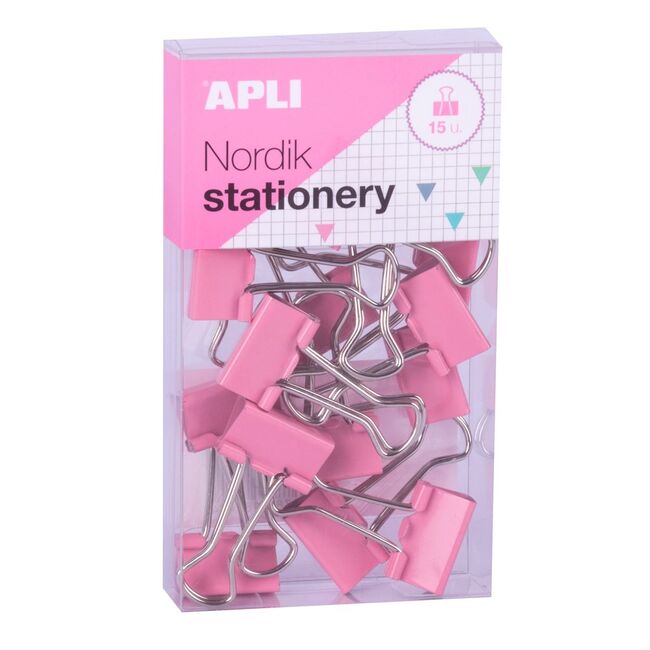 Set clipsuri Apli, 19 mm, 15 bucati/set, diverse culori BPTCAL018148
