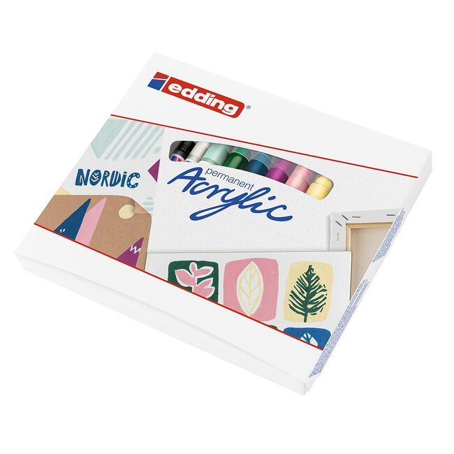 Set creativ Edding, markere acrilice, 8 bucati/set BPTCED530008