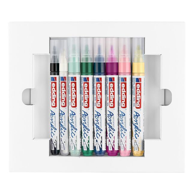 Set creativ Edding, markere acrilice, 8 bucati/set BPTCED530008