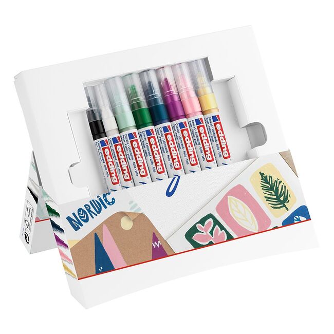 Set creativ Edding, markere acrilice, 8 bucati/set BPTCED530008