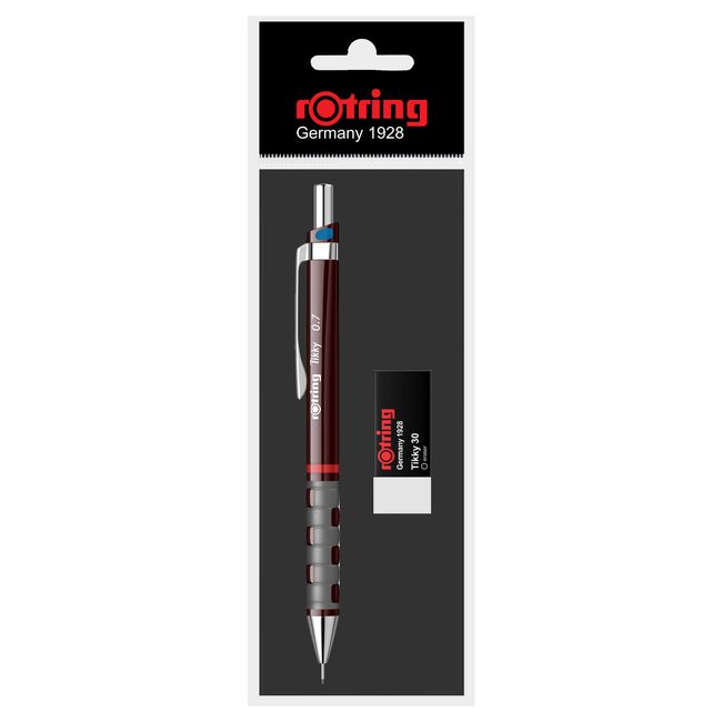 Set creion mecanic Rotring Tikky 0.7 mm + radiera, diverse culori BPTCRO509812