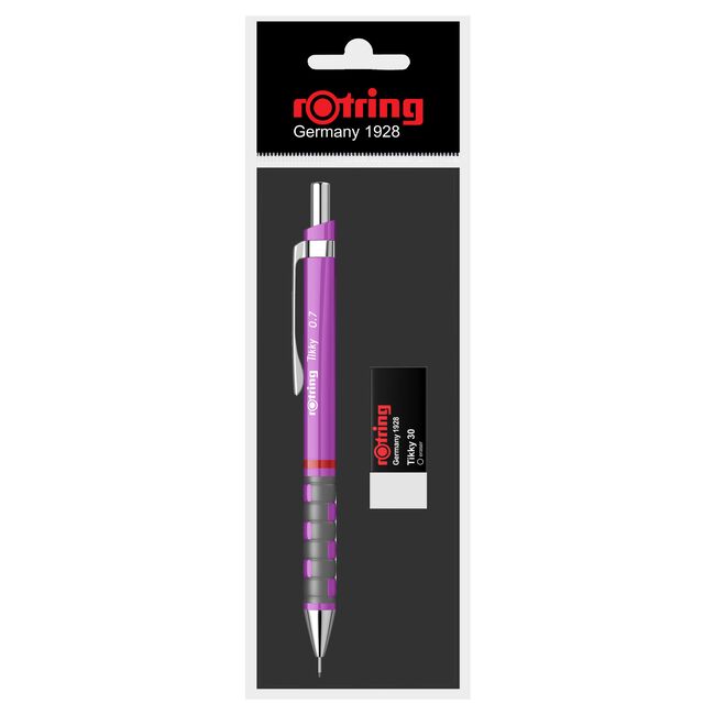 Set creion mecanic Rotring Tikky 0.7 mm + radiera, diverse culori BPTCRO509812