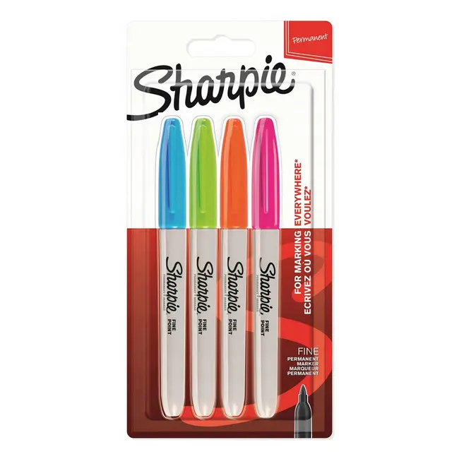 Set marker permanent Papermate, Sharpie, 4 culori, vivid BPTCRO509870