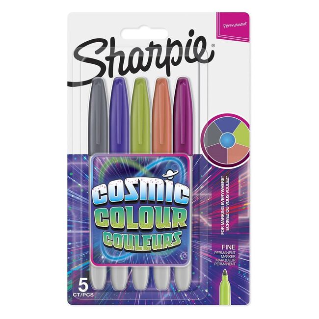 Set marker permanent Papermate, Sharpie, 5 culori, cosmic BPTCRO509871