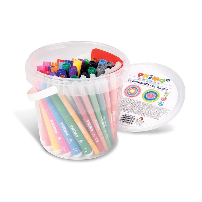Set markere Morocolor Primo, 36 permanente si 36 lavabile BPTCMC062375