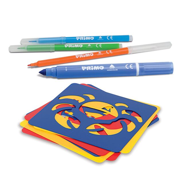 Set markere Morocolor Primo, 36 permanente si 36 lavabile BPTCMC062375