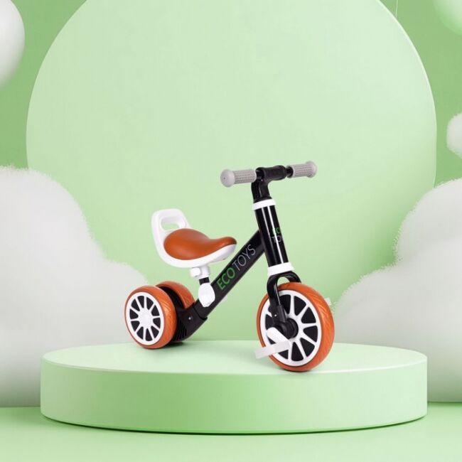 Bicicleta 2 in 1 cu pedale detasabile ecotoys lc-v1307n - negru edeedilc-v1307nblack