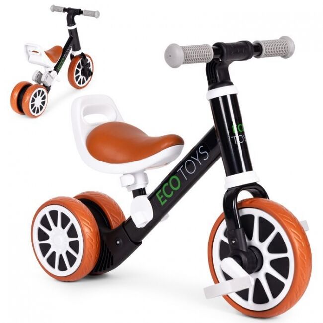 Bicicleta 2 in 1 cu pedale detasabile ecotoys lc-v1307n - negru edeedilc-v1307nblack