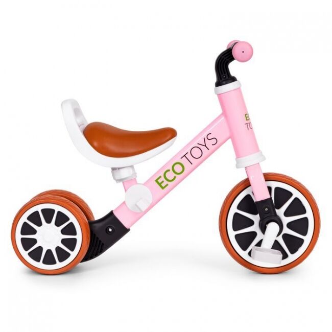 Bicicleta 2 in 1 cu pedale detasabile ecotoys lc-v1307n - roz edeedilc-v1307npink