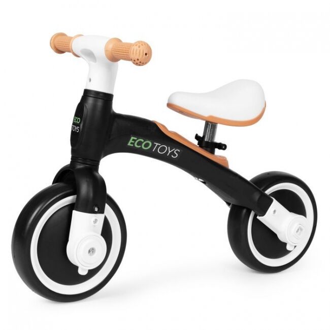 Bicicleta cu pedale 3 in 1 si roti ajutatoare ecotoys lc-v1359 - negru edeedilc-v1359black