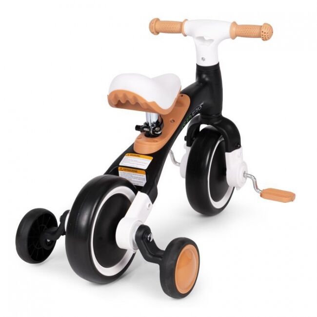 Bicicleta cu pedale 3 in 1 si roti ajutatoare ecotoys lc-v1359 - negru edeedilc-v1359black