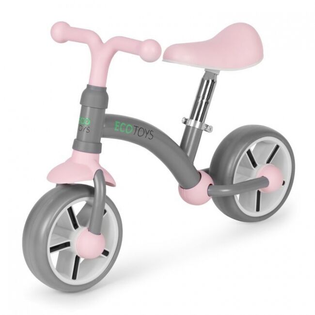 Bicicleta fara pedale pentru copii ecotoys lc-v1252 - gri-roz edeedilc-v1252greypink