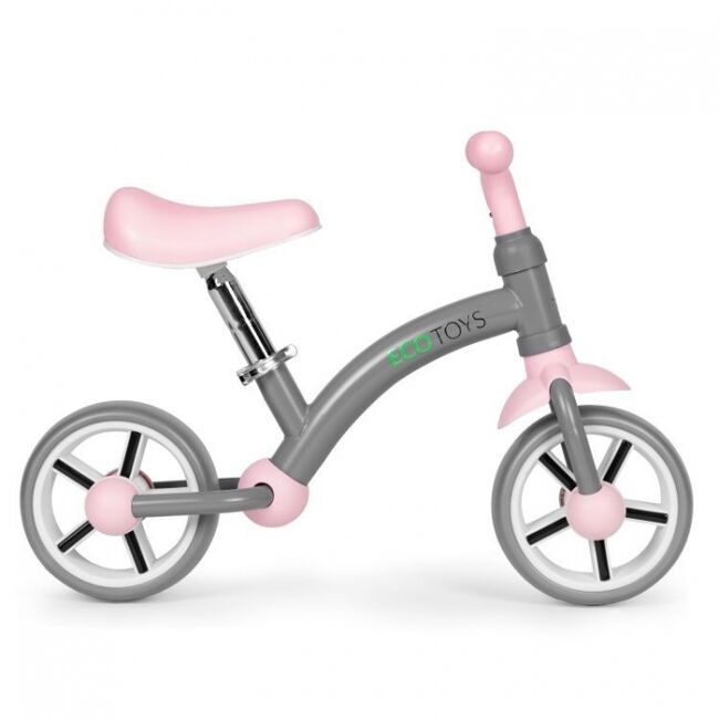 Bicicleta fara pedale pentru copii ecotoys lc-v1252 - gri-roz edeedilc-v1252greypink