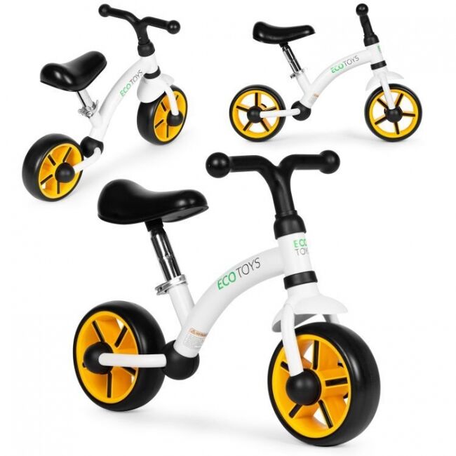 Bicicleta fara pedale pentru copii ecotoys lc-v1252 - negru-portocaliu edeedilc-v1252blacko