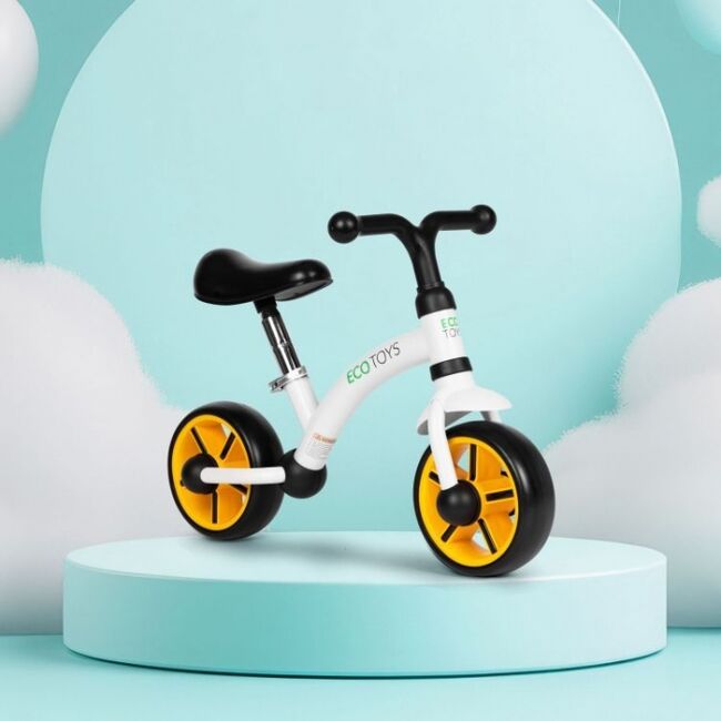 Bicicleta fara pedale pentru copii ecotoys lc-v1252 - negru-portocaliu edeedilc-v1252blacko