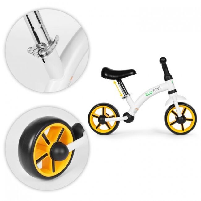 Bicicleta fara pedale pentru copii ecotoys lc-v1252 - negru-portocaliu edeedilc-v1252blacko