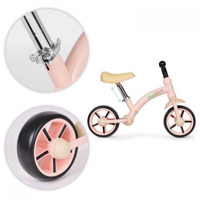 Bicicleta fara pedale pentru copii ecotoys lc-v1252 - roz edeedilc-v1252pink