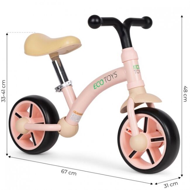 Bicicleta fara pedale pentru copii ecotoys lc-v1252 - roz edeedilc-v1252pink